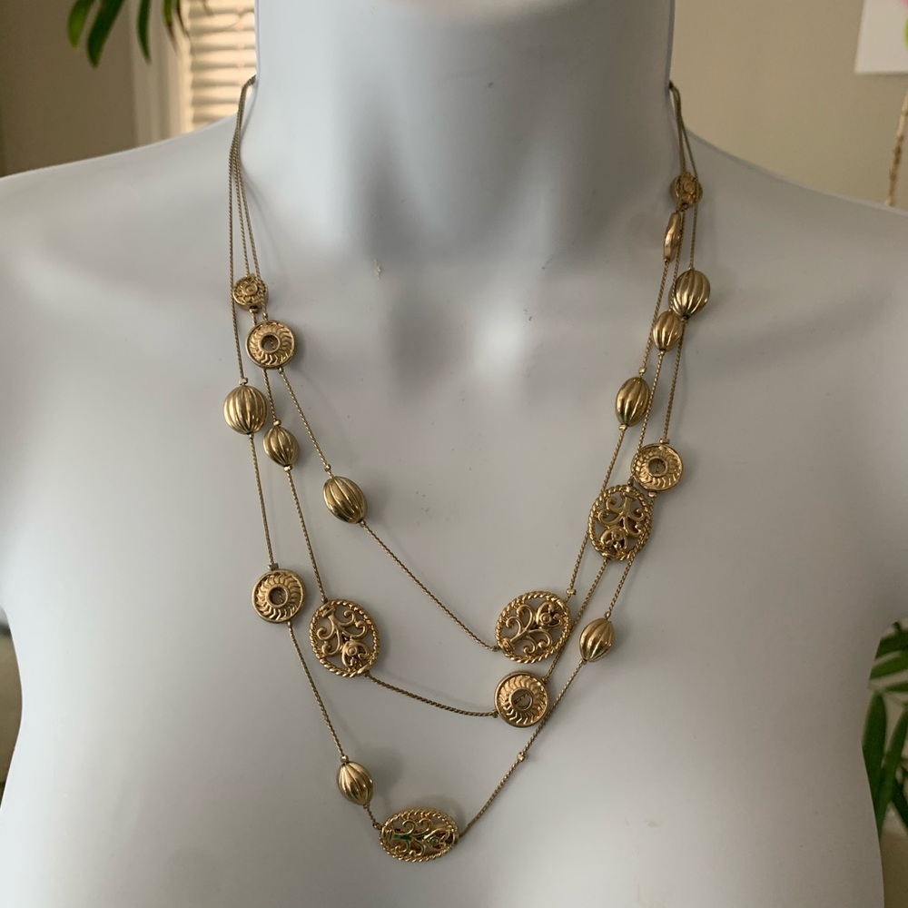 Gold charm necklace